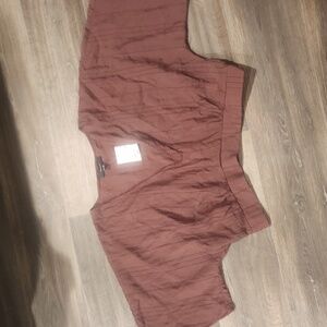 NWT FOREVER+ 1X BROWN CROP TOP